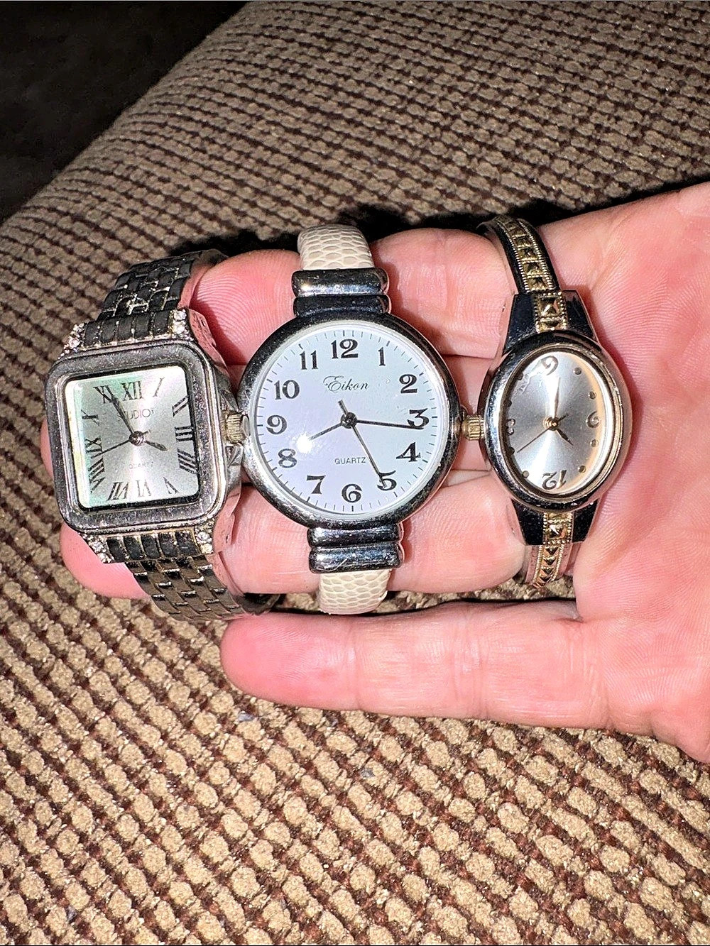 Lot of 3 Women's Bracelet Watches Set Silver & Gold
